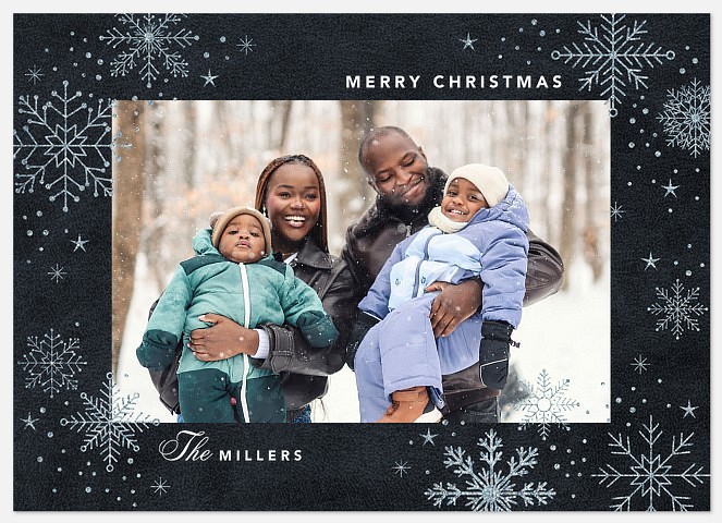 Midnight Frost Holiday Photo Cards