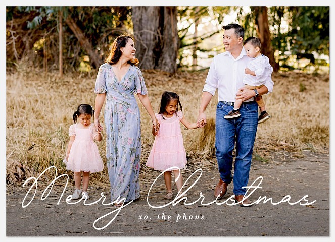 Soft Script Holiday Photo Cards