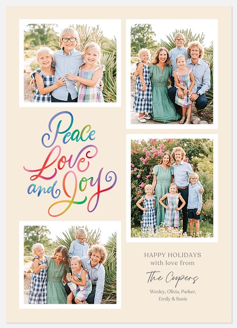 Prismatic Balayage Holiday Photo Cards