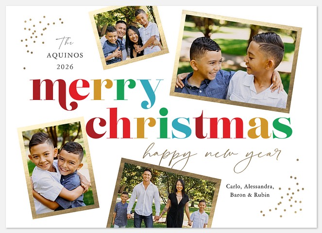 Colorful & Bright Holiday Photo Cards