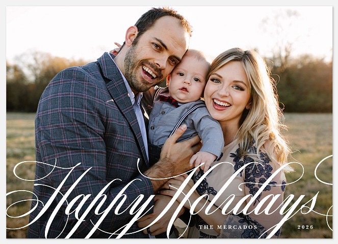 Luxe Writing Holiday Photo Cards