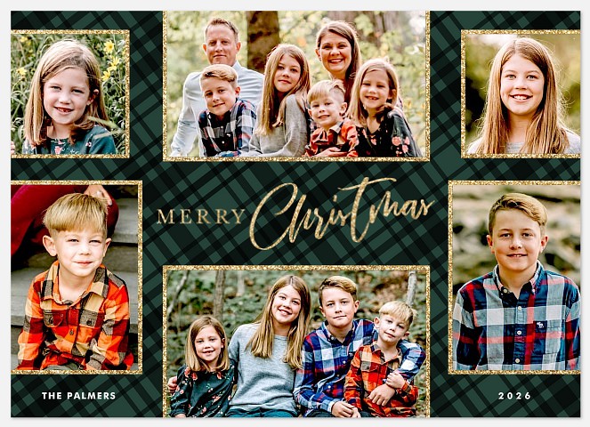 Elegant Tartan Holiday Photo Cards