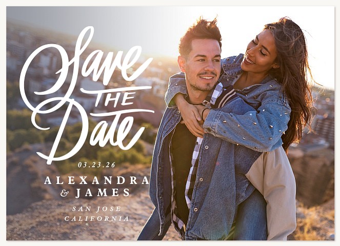 Side Script Save the Date Cards