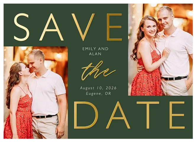 Contemporary Save the Date Cards