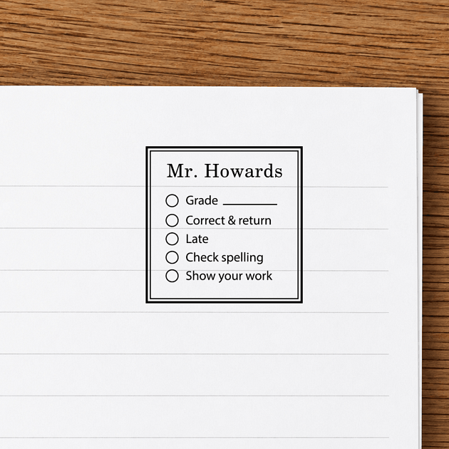 Teacher's Checklist | Custom Rubber Stamps