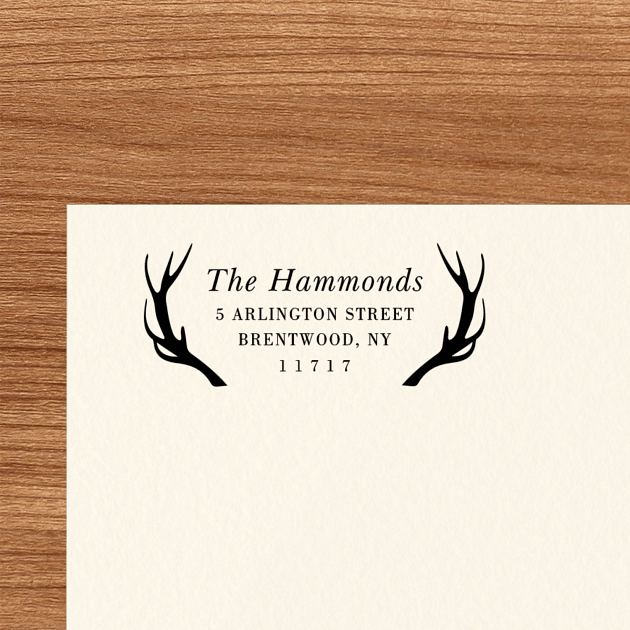Woodland Antlers | Custom Rubber Stamps