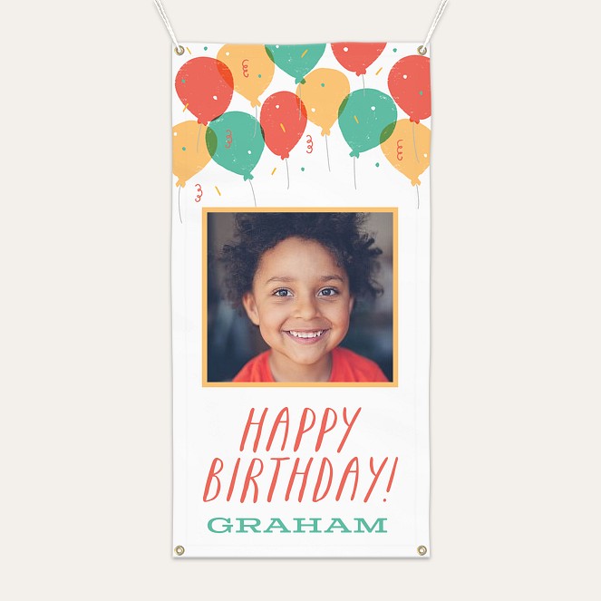 Top Balloons Birthday Banner Custom Banners