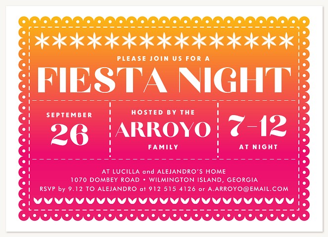 Bright Fiesta Party Invitations