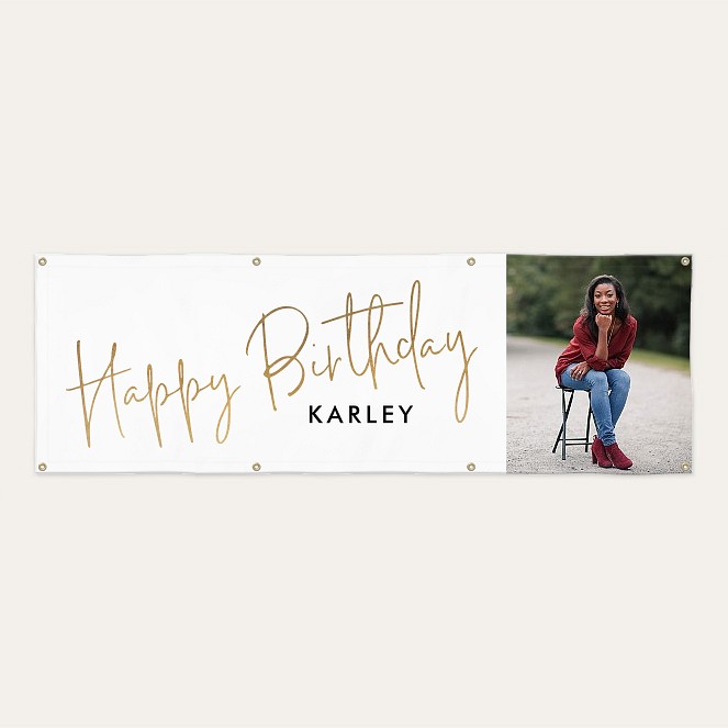 Modern Birthday Banner Custom Banners
