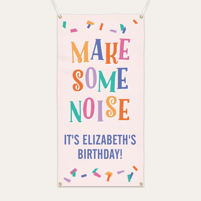 Make Some Noise Birthday Banner Custom Banners