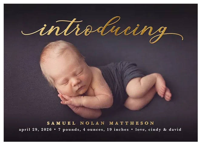 Festive Introduction Baby Announcements