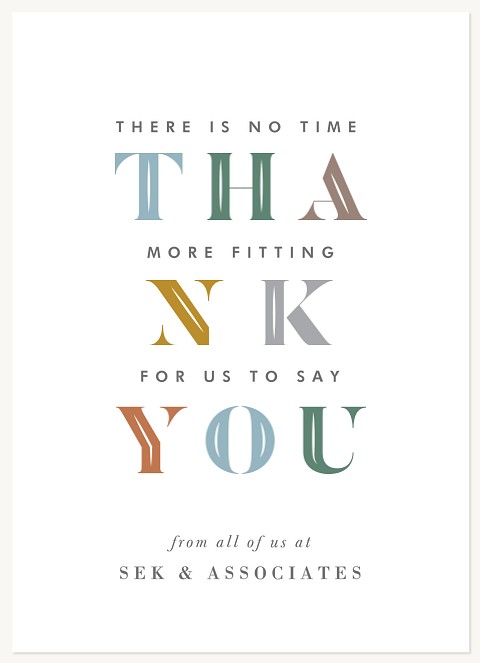 Colorful Thanks Business Thank You Cards