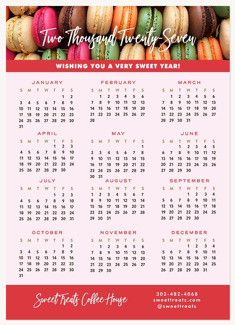  Handwritten Calendar Business Holiday Cards
