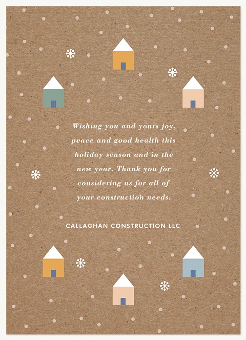 Scandinavian Kraft Business Holiday Cards