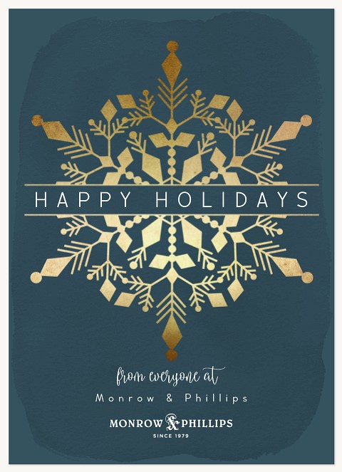 Snowflake Glimmer Business Holiday Cards