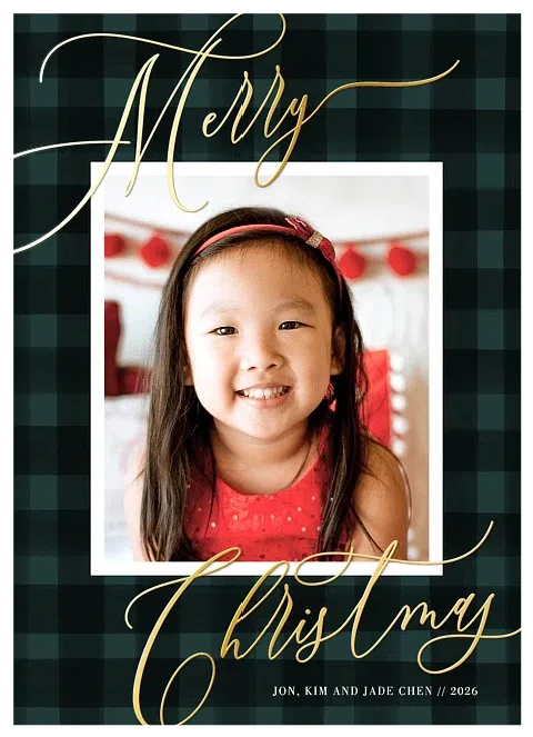 Luxe Calligraphy Christmas Cards