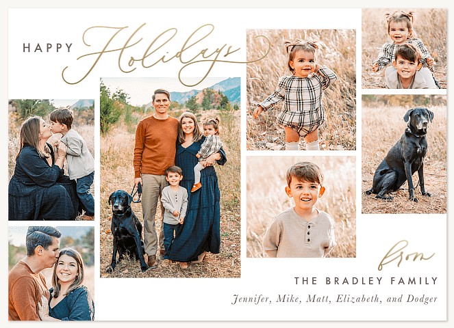 Flowing Collage Personalized Holiday Cards