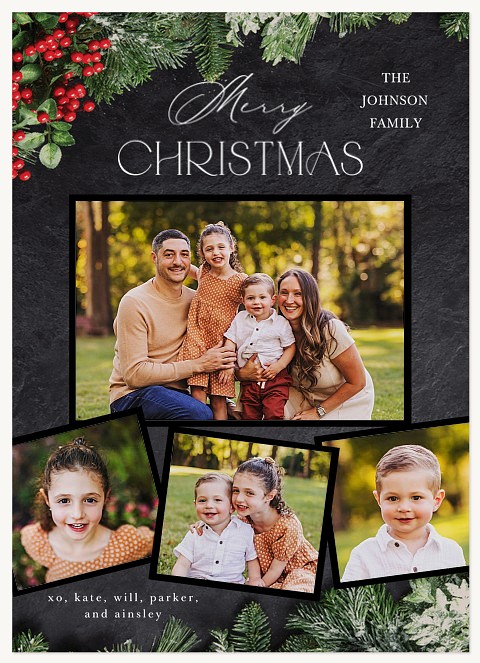 Evergreen Memories Personalized Holiday Cards