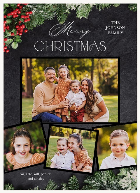 Evergreen Memories Personalized Holiday Cards