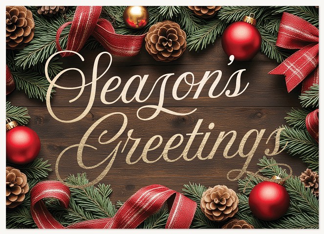 Ornament Frame Business Holiday Cards