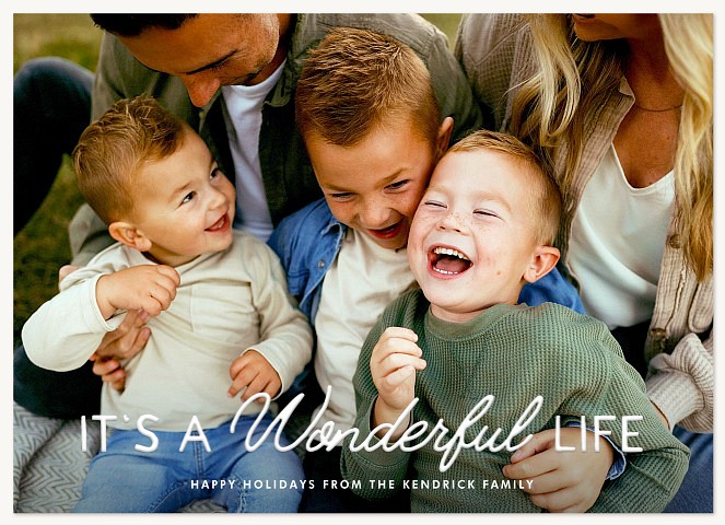Wonderful Type Personalized Holiday Cards