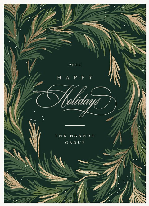 Evergreen Adornment Business Holiday Cards