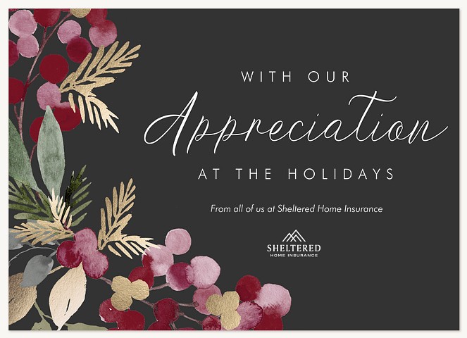 Shining Berries Business Holiday Cards