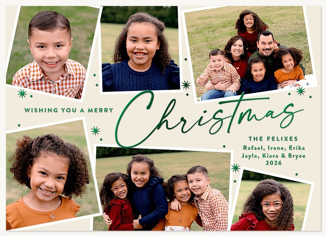 Starry Collage Personalized Holiday Cards