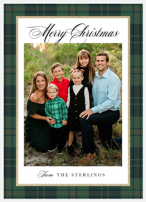 Plaid Classic Holiday Photo Cards
