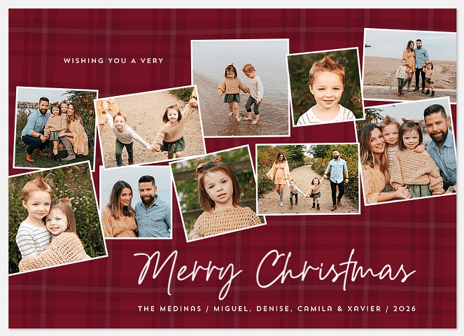 Scattered Collage Holiday Photo Cards