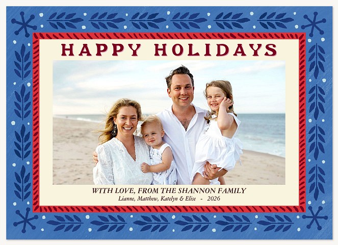 Folk Tidings Personalized Holiday Cards