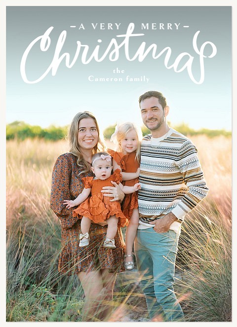 Joyful Script Personalized Holiday Cards