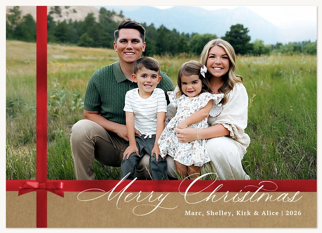 Festive Wrapping Personalized Holiday Cards