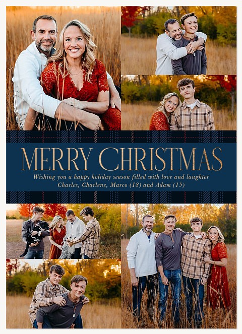 Tartan Wishes Personalized Holiday Cards