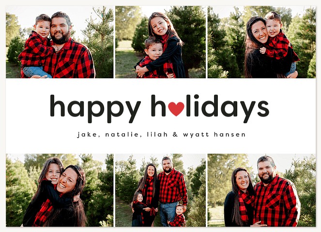 Holiday Heart Personalized Holiday Cards