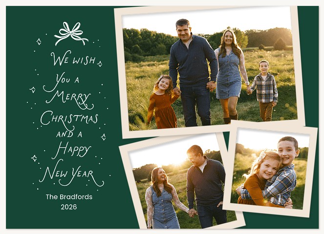 Doodle Lyrics Personalized Holiday Cards