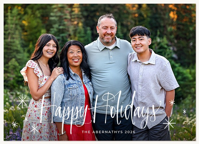 Simple Sparkles Personalized Holiday Cards