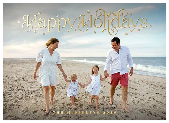 Classic Sparkles Personalized Holiday Cards