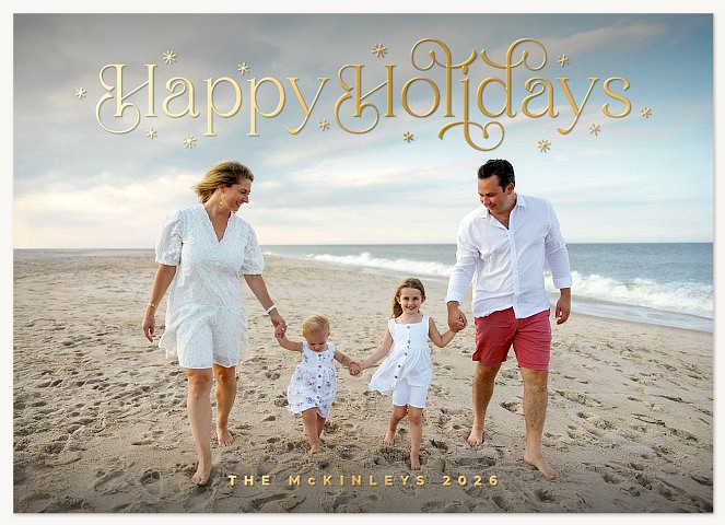 Classic Sparkles Personalized Holiday Cards