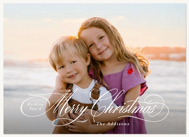 Traditional Type Personalized Holiday Cards