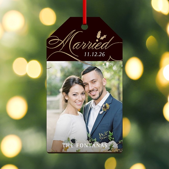 Holly Script Custom Ornaments