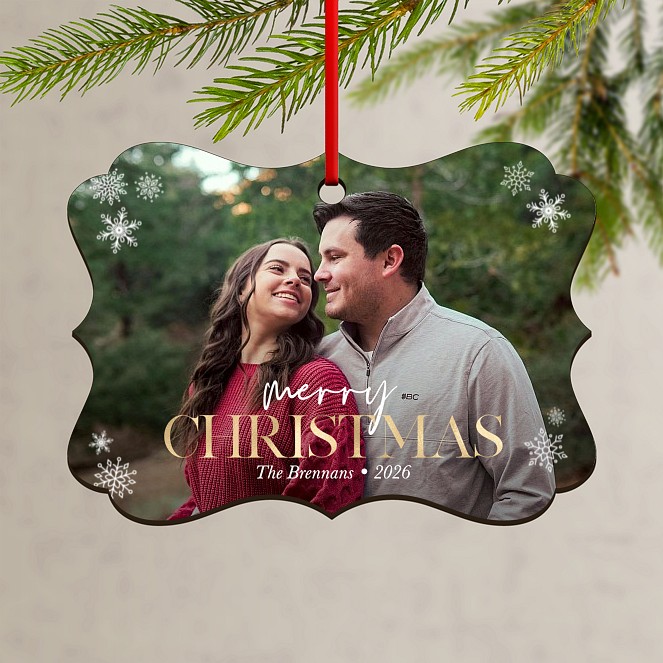 Simple Snow Custom Ornaments