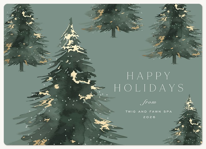 Elegant Woodland Holiday & Christmas Magnet Cards