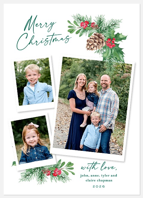 Rustic Pines Holiday Photo Cards