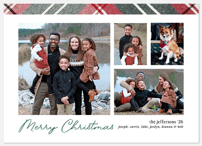 Tartan Topper Holiday Photo Cards