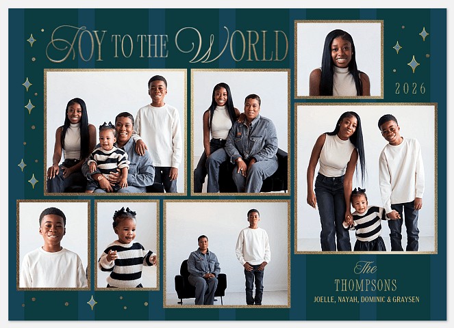 Capiz Stars Holiday Photo Cards