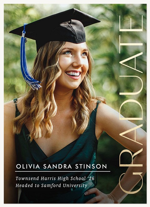 Vertical Chic Graduation Announcements