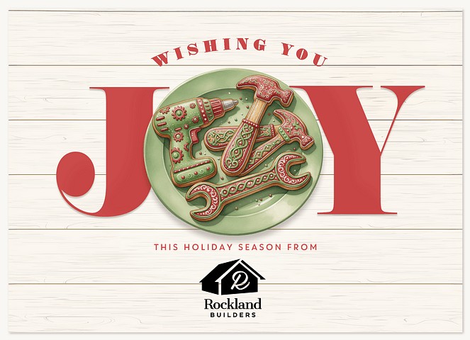 Construction Cookies Business Holiday Cards