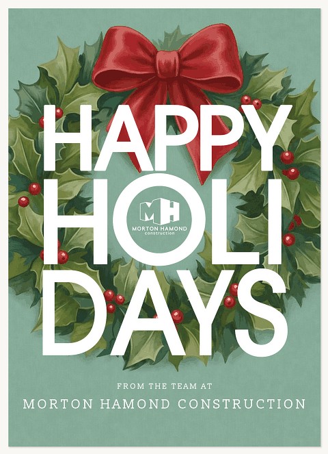 Wreath Painting Business Holiday Cards