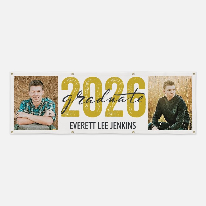 Stenciled Year Graduation Banner  Graduation Banners